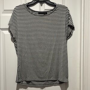 LAST CHANCE Tahari Striped Gray Women's Top